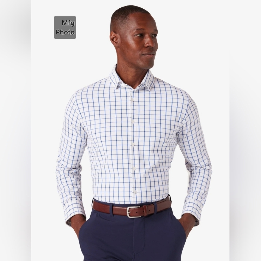 Mizzen+Main Leeward Dress Shirt, Mens Small - Picture 1 of 7